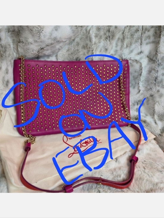 Christian Louboutin Handbags - RARE Christian Louboutin Loubiposh Studded Clutch/Shoulder/Crossbody Bag